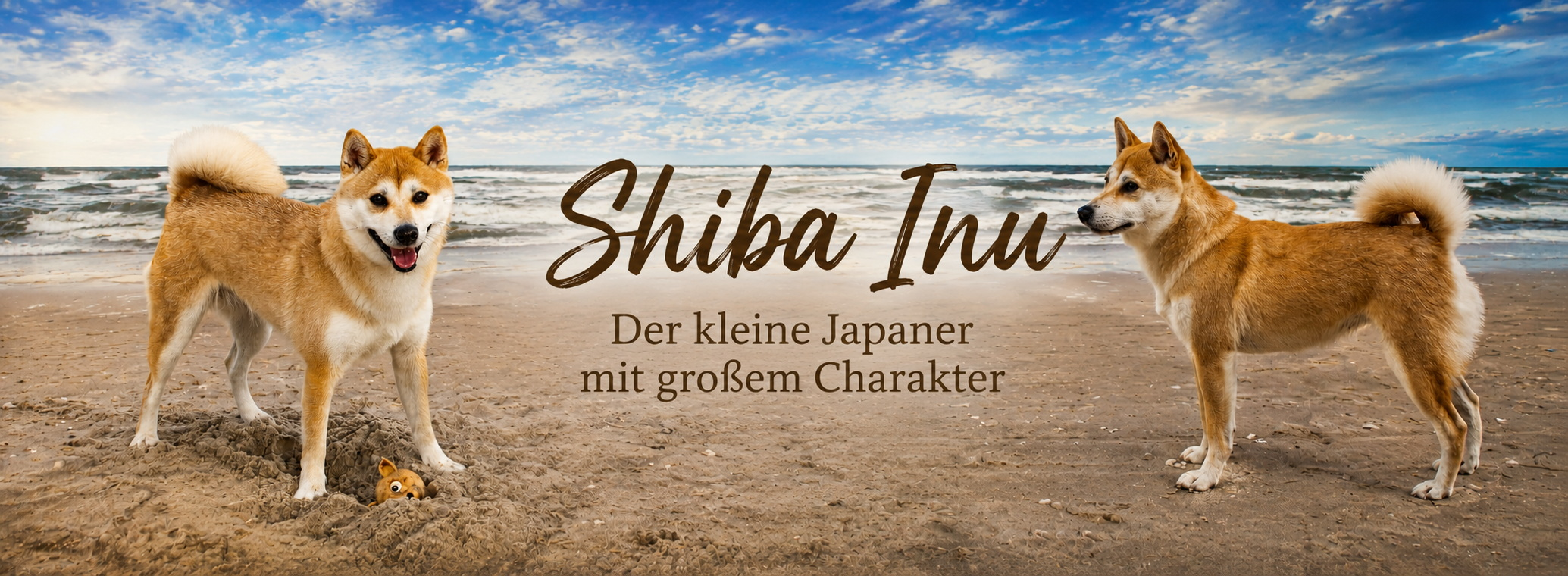 Shiba Inu am Strand